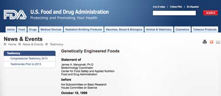 GE Foods not tested by FDA
