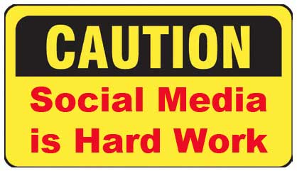 Social Media Caution Sign